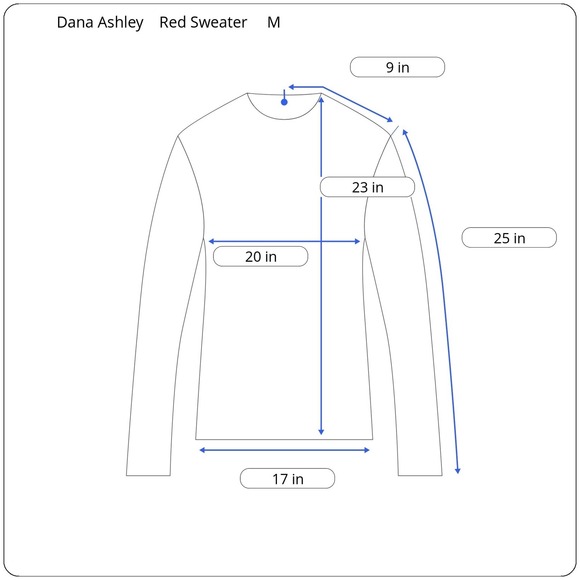 VTG 90s Dana Ashley Red Wrap Style Fuzzy Knit Sweater Womens M Puff Sleeve - Picture 7 of 7